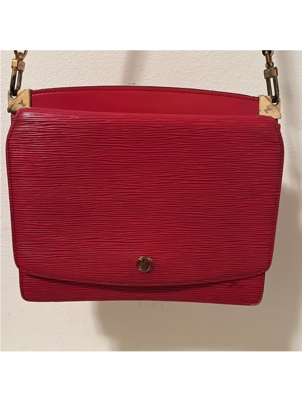 Louis Vuitton Grenelle Red Epi Leather Crossbody
